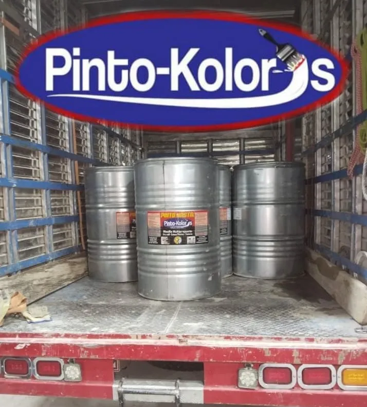 Proceso de producción y sedes de Pinto Kolors — camion logo tambores mastik