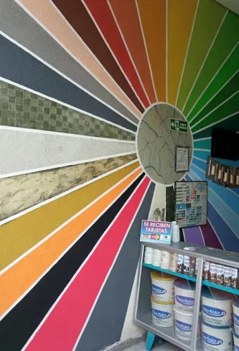 Fachada con venecianos — Pinto-Kolors, revestimiento decorativo en Soacha